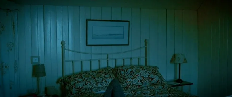 Upstairs bedroom, blue hour